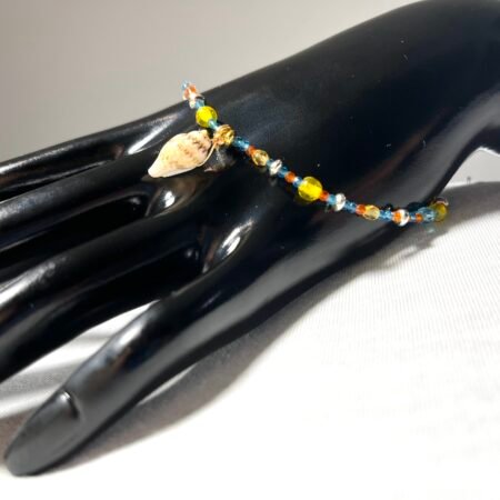 Bracelet Coquillage Bleu Orangé
