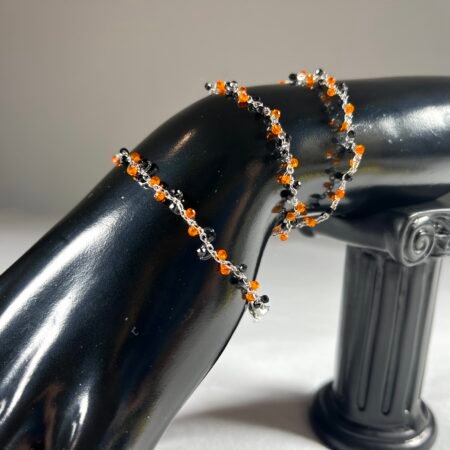 Collier chaîne et perles "Halloween"